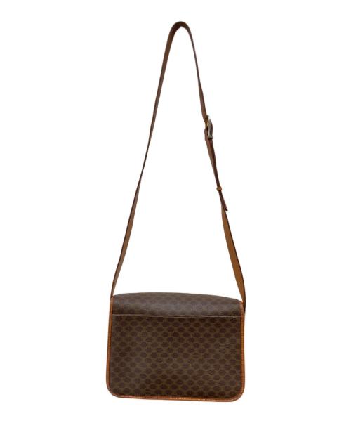 CELINE（セリーヌ）CELINE (セリーヌ) マカダム フラップショルダーバッグ ブラウンの古着・服飾アイテム