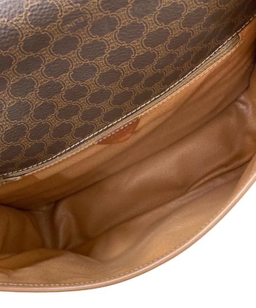 CELINE（セリーヌ）CELINE (セリーヌ) マカダム フラップショルダーバッグ ブラウンの古着・服飾アイテム