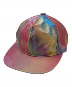 PEACEMINUSONEピースマイナスワン）の古着「PMO PRISM キャップ」｜マルチカラー