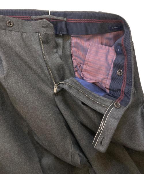 INCOTEX（インコテックス）INCOTEX (インコテックス) SUPER100’ｓワンタックウールスラックス グレー サイズ:48の古着・服飾アイテム