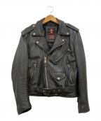 CUIRS LONDONキュイーロンドン）の古着「カウハイドライダースジャケット」｜ブラック