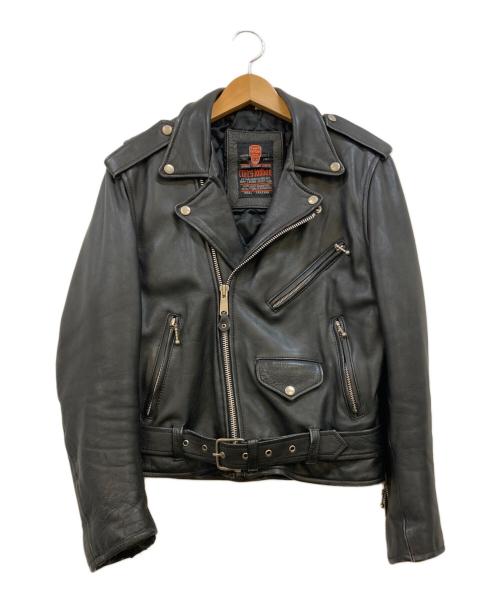 CUIRS LONDON（キュイーロンドン）CUIRS LONDON (キュイーロンドン) カウハイドライダースジャケット ブラック サイズ:下記参照の古着・服飾アイテム