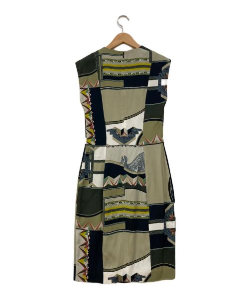 ETRO（エトロ）ETRO (エトロ) ノースリーブクレイジーパターンペイズリータイトドレス グリーン サイズ:40の古着・服飾アイテム