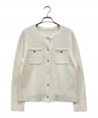 SOEJUソージュ）の古着「鹿の子ニットカーディガン」｜ホワイト