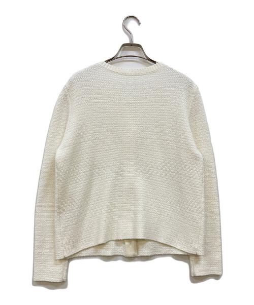 SOEJU（ソージュ）SOEJU (ソージュ) 鹿の子ニットカーディガン ホワイト サイズ:Ｍの古着・服飾アイテム