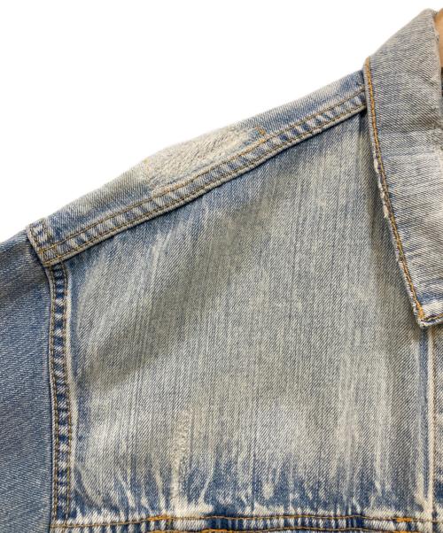 MISTER GENTLEMAN（ミスタージェントルマン）MISTER GENTLEMAN (ミスタージェントルマン) ヴィンテージ加工 デニムジャケット ブルー サイズ:Sの古着・服飾アイテム
