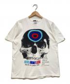 MORE ABOUT LESSモアアバウトレス）の古着「スカル ターゲット プリントTシャツ」｜ホワイト