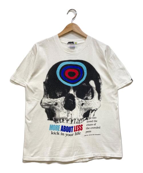 MORE ABOUT LESS（モアアバウトレス）MORE ABOUT LESS (モアアバウトレス) スカル ターゲット プリントTシャツ ホワイト サイズ:Mの古着・服飾アイテム