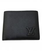 LOUIS VUITTONルイ ヴィトン）の古着「ポルトフォイユ・マルコ LV Aerogram」｜ブラック