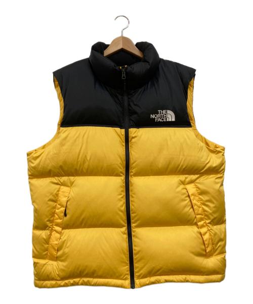 THE NORTH FACE（ザ ノース フェイス）THE NORTH FACE (ザ ノース フェイス) Retro Nuptse Vest ブラック×イエロー サイズ:XLの古着・服飾アイテム