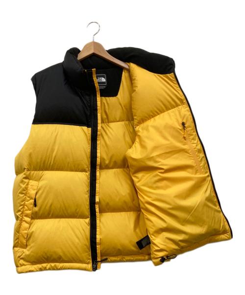 THE NORTH FACE（ザ ノース フェイス）THE NORTH FACE (ザ ノース フェイス) Retro Nuptse Vest ブラック×イエロー サイズ:XLの古着・服飾アイテム