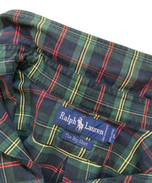 RALPH LAUREN（ラルフローレン）RALPH LAUREN (ラルフローレン) The Big Shirt チェックシャツ グリーン×レッド サイズ:Lの古着・服飾アイテム