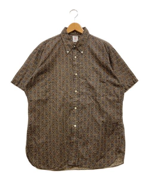ARROW（アロー）ARROW (アロー) 60s USED USA製 シャツ ブラウン サイズ:Lの古着・服飾アイテム