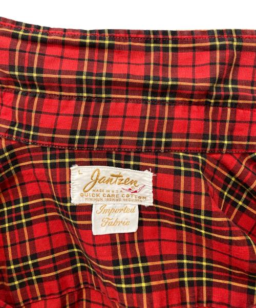 JANTZEN（ジャンセン）JANTZEN (ジャンセン) 60s USED タータンチェックシャツ レッド サイズ:Lの古着・服飾アイテム