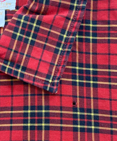 JANTZEN（ジャンセン）JANTZEN (ジャンセン) 60s USED タータンチェックシャツ レッド サイズ:Lの古着・服飾アイテム