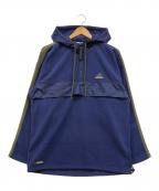 adidasアディダス）の古着「USED フリースアノラックパーカー」｜ネイビー