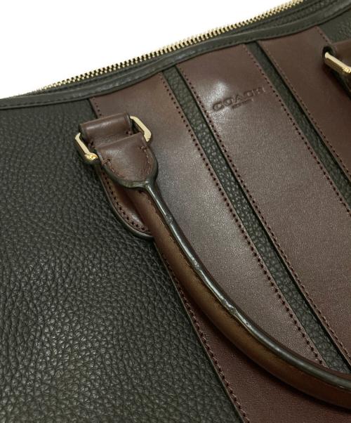 COACH（コーチ）COACH (コーチ) レザーブリーフケース ブラック×レッドの古着・服飾アイテム
