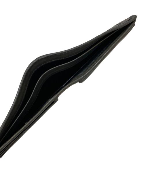 BOTTEGA VENETA（ボッテガベネタ）BOTTEGA VENETA (ボッテガベネタ) イントレチャート2つ折り財布 ブラックの古着・服飾アイテム