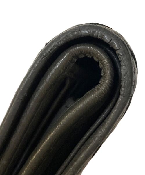 BOTTEGA VENETA（ボッテガベネタ）BOTTEGA VENETA (ボッテガベネタ) イントレチャート2つ折り財布 ブラックの古着・服飾アイテム