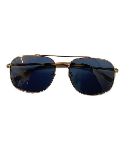 GUCCI（グッチ）GUCCI (グッチ) Aviator-Frame Metal Sunglasses ブラウン サイズ:59□17-145の古着・服飾アイテム