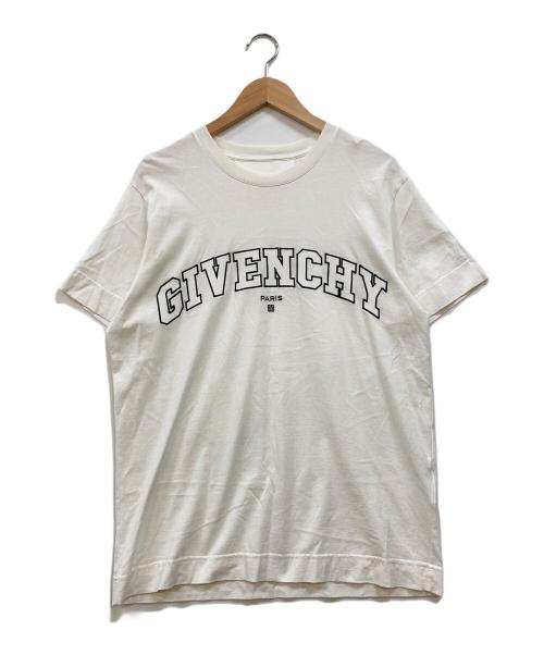 GIVENCHY（ジバンシィ）GIVENCHY (ジバンシィ) COLLEGE EMBROIDERED LOGO TEE ホワイト サイズ:XSの古着・服飾アイテム