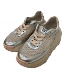DIESEL（ディーゼル）の古着「厚底ローカットスニーカー」｜ベージュ