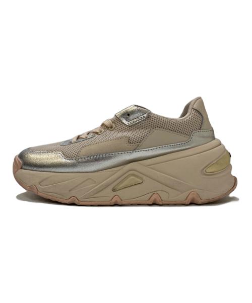 DIESEL（ディーゼル）DIESEL (ディーゼル) 厚底ローカットスニーカー ベージュ サイズ:22.5㎝の古着・服飾アイテム