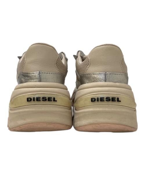 DIESEL（ディーゼル）DIESEL (ディーゼル) 厚底ローカットスニーカー ベージュ サイズ:22.5㎝の古着・服飾アイテム