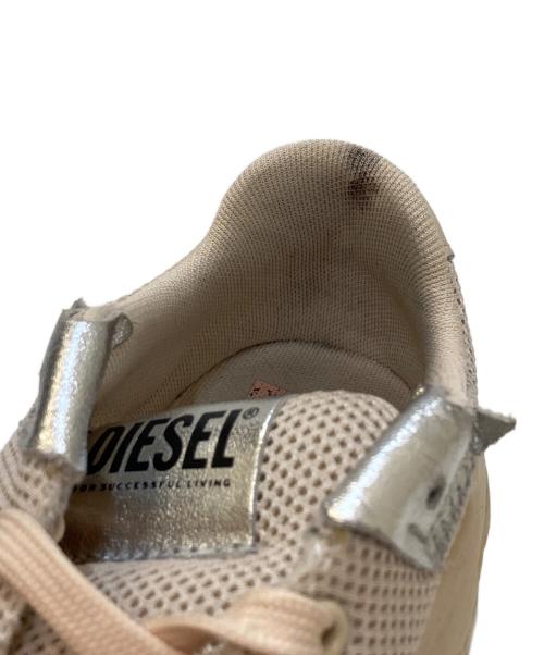 DIESEL（ディーゼル）DIESEL (ディーゼル) 厚底ローカットスニーカー ベージュ サイズ:22.5㎝の古着・服飾アイテム