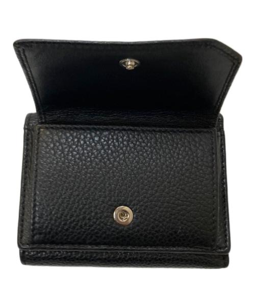 JIMMY CHOO（ジミーチュウ）JIMMY CHOO (ジミーチュウ) 3つ折りスタッズウォレット ブラックの古着・服飾アイテム