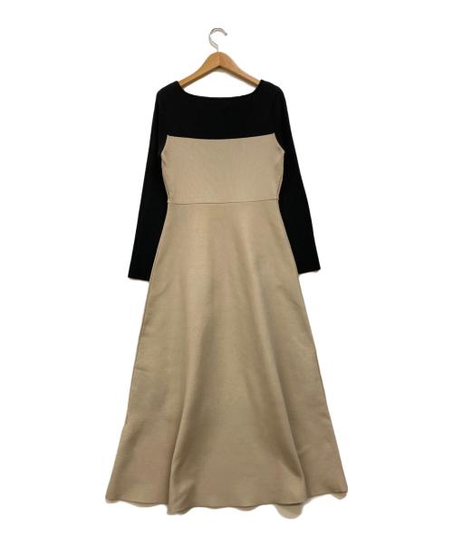 JILL BY JILLSTUART（ジル バイ ジルスチュアート）JILL BY JILLSTUART (ジル バイ ジルスチュアート) 長袖ソウバリフレアニットワンピース ベージュ サイズ:Mの古着・服飾アイテム