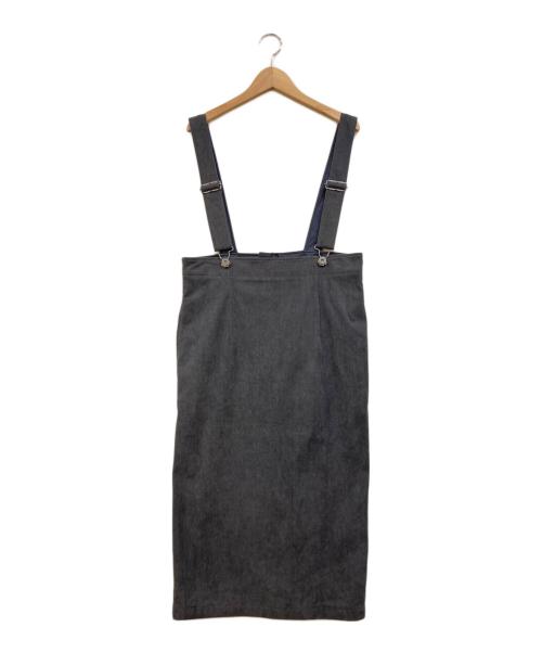 SLOW 23区（スロー23ク）SLOW 23区 (スロー23ク) ソフトコーデュロイ サロペット スカート グレー サイズ:38の古着・服飾アイテム