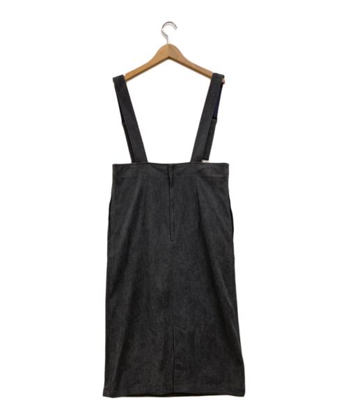 SLOW 23区（スロー23ク）SLOW 23区 (スロー23ク) ソフトコーデュロイ サロペット スカート グレー サイズ:38の古着・服飾アイテム