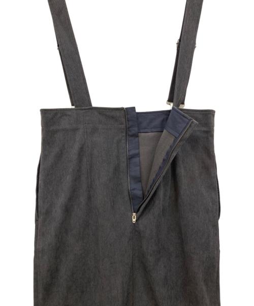 SLOW 23区（スロー23ク）SLOW 23区 (スロー23ク) ソフトコーデュロイ サロペット スカート グレー サイズ:38の古着・服飾アイテム