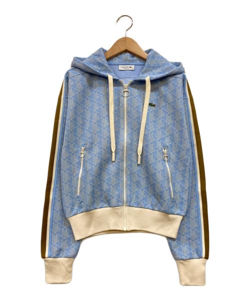LACOSTE（ラコステ）LACOSTE (ラコステ) モノグラムジャカードフーディー ブルー サイズ:34の古着・服飾アイテム