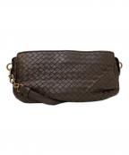 BOTTEGA VENETAボッテガベネタ）の古着「イントレチャートショルダーバッグ」｜ブラウン