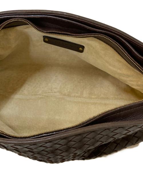 BOTTEGA VENETA（ボッテガベネタ）BOTTEGA VENETA (ボッテガベネタ) イントレチャートショルダーバッグ ブラウンの古着・服飾アイテム