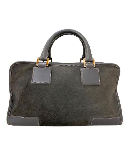 LOEWE（ロエベ）LOEWE (ロエベ) スウェード アマソナ30 ハンドバッグ ネイビーの古着・服飾アイテム