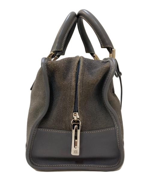 LOEWE（ロエベ）LOEWE (ロエベ) スウェード アマソナ30 ハンドバッグ ネイビーの古着・服飾アイテム
