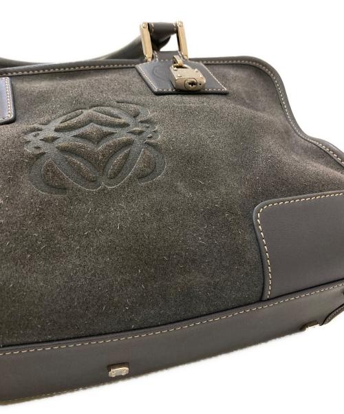 LOEWE（ロエベ）LOEWE (ロエベ) スウェード アマソナ30 ハンドバッグ ネイビーの古着・服飾アイテム