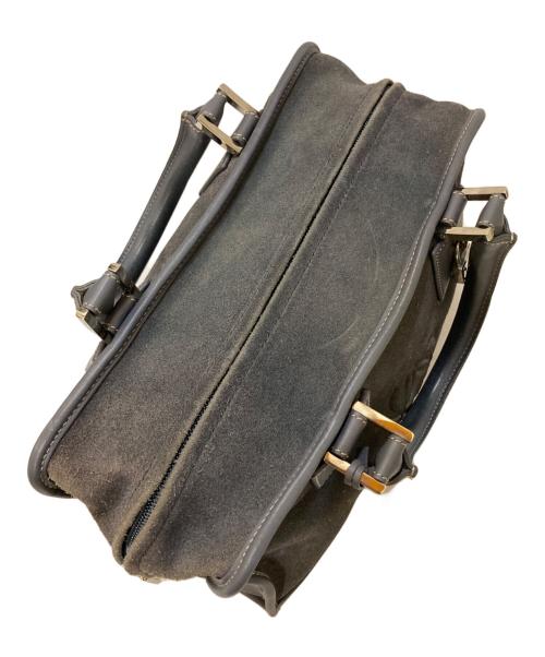 LOEWE（ロエベ）LOEWE (ロエベ) スウェード アマソナ30 ハンドバッグ ネイビーの古着・服飾アイテム