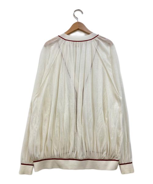 HERMES（エルメス）HERMES (エルメス) コットンナイロンシアーカーディガン ホワイト サイズ:36の古着・服飾アイテム