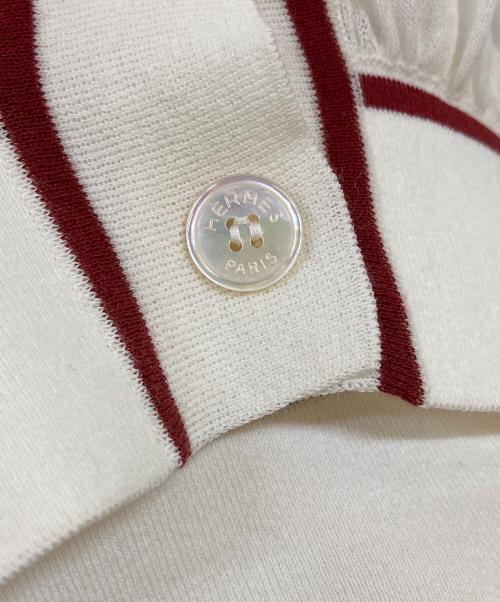 HERMES（エルメス）HERMES (エルメス) コットンナイロンシアーカーディガン ホワイト サイズ:36の古着・服飾アイテム