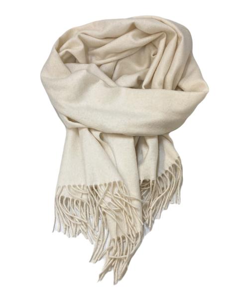 JOHNSTONS OF ELGIN（ジョンストンズオブエルガン）JOHNSTONS OF ELGIN (ジョンストンズオブエルガン) 大判カシミヤストール ホワイトの古着・服飾アイテム