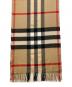 中古・古着 BURBERRY LONDON (バーバリーロンドン) 大判ノヴァチェックカシミヤストール ベージュ：30000円