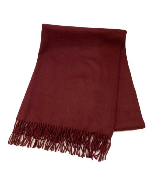 JOHNSTONS OF ELGIN（ジョンストンズオブエルガン）JOHNSTONS OF ELGIN (ジョンストンズオブエルガン) Demi-Luxe Beams (デミルクス ビームス) 別注大判カシミヤソリッドストール レッドの古着・服飾アイテム