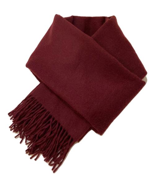 JOHNSTONS OF ELGIN（ジョンストンズオブエルガン）JOHNSTONS OF ELGIN (ジョンストンズオブエルガン) Demi-Luxe Beams (デミルクス ビームス) 別注大判カシミヤソリッドストール レッドの古着・服飾アイテム