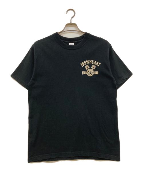 IRON HEART（アイアンハート）IRON HEART (アイアンハート) 7.5oz ヘビーボディープリントTシャツ ブラック サイズ:Ｍの古着・服飾アイテム