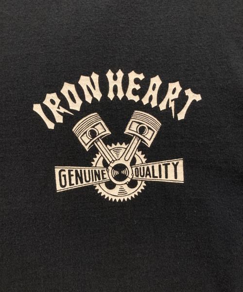 IRON HEART（アイアンハート）IRON HEART (アイアンハート) 7.5oz ヘビーボディープリントTシャツ ブラック サイズ:Ｍの古着・服飾アイテム