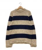 L.L.Beanエルエルビーン）の古着「ウールボーダーニット」｜ベージュ×ネイビー